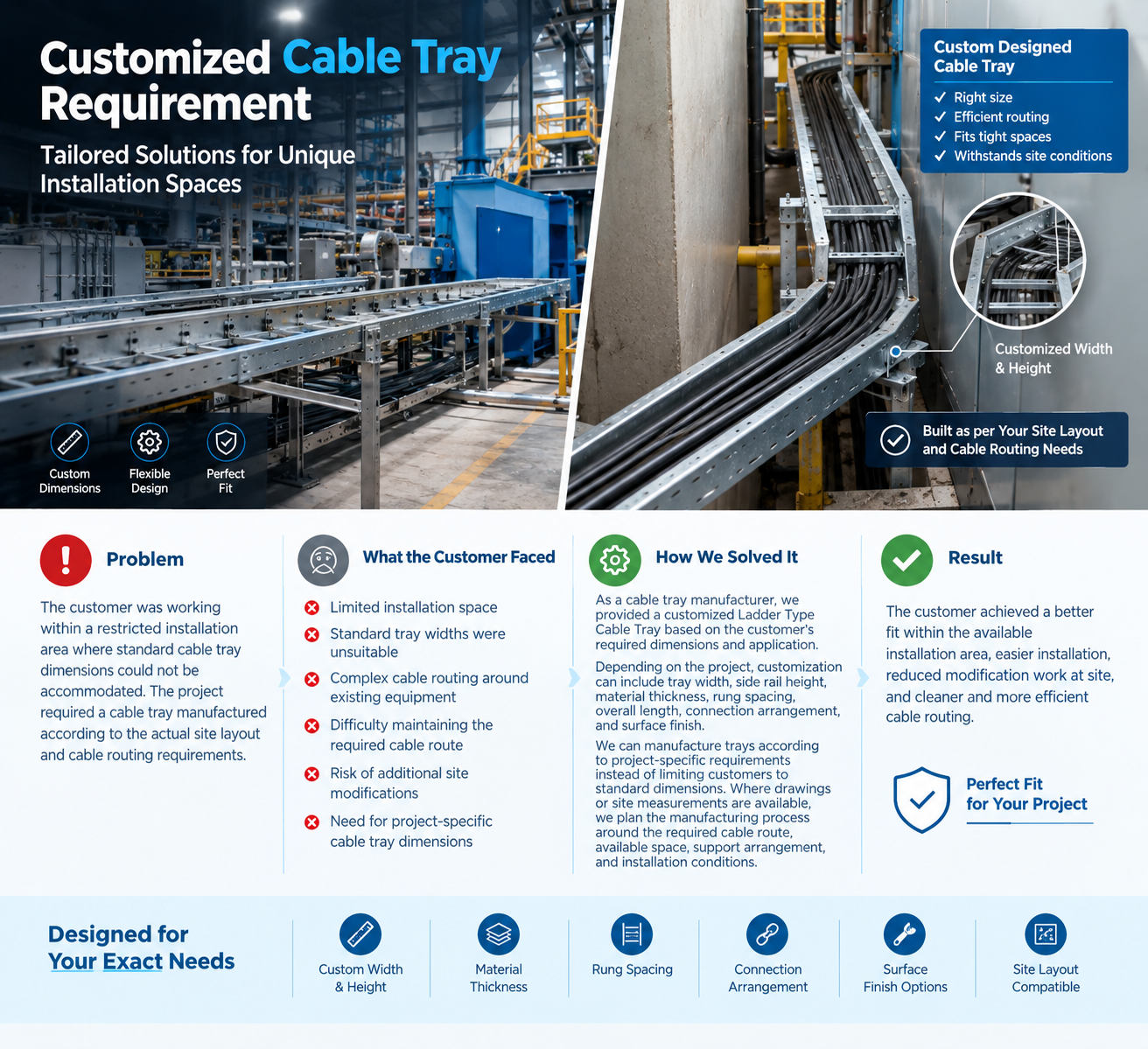 Customized Cable Tray Solution - Ladder Type Cable Tray